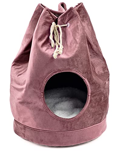 matrasa Katzenhöhle SEESACK - Velours Katzenkorb 34x46cm - Höhle für Katzen Katzenbett Rosa matrasa Katzenhöhle SEESACK - Velours Katzenkorb 34x46cm - Höhle für Katzen Katzenbett Rosa von matrasa