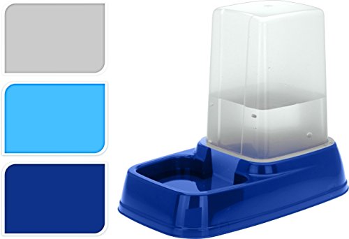matrasa Futternapf mit 3L Reservoir - Futterspender Wasserspender Wassernapf für Hunde und Katzen Hellblau von matrasa