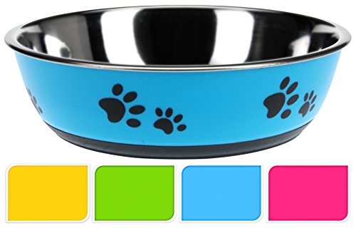 matrasa Hunde Fressnapf - gummierte Unterseite 22cm Antirutsch Napf Futternapf Hundenapf Gelb von matrasa