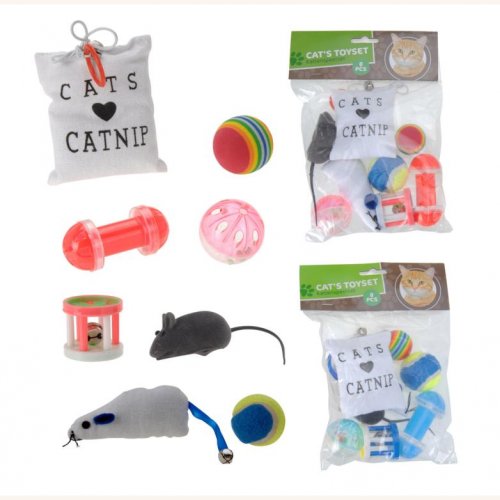 matrasa Katzenspielset mit Katzenminze - 8-TLG. - Katzenspielzeug Spielzeugset - blau matrasa Katzenspielset mit Katzenminze - 8-TLG. - Katzenspielzeug Spielzeugset - blau von matrasa