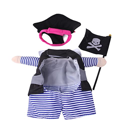 mawel Piratenkostüm für Haustiere – bequemes Hundekostüm mit Stil, Haustieruniform für Hunde und Katzen, Rollenspiele von mawel