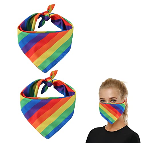 mawel Regenbogen-Stirnband, Regenbogen-Stirnband, Bandana-Dekoration, Regenbogen-Kopftuch, Zubehör für Regenbogen-Dekoration von mawel