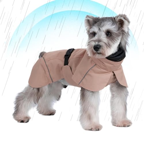 Regenmantel für kleine Hunde, wasserdichter Hunderegenmantel - Atmungsaktive, schneesichere und winddichte Kleidung,Wasserdichter, leicht an- und auszuziehender, verstellbarer Regenmantel mit nachtref von mawma
