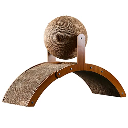 Arch Kitty Scratcher, Curved Cat Scratching Board, Pet Scratchers with Sisal Ball, Catnip Corrugated Scratcher, Interactive Cat Scratch Pad for Kitten Cat Indoor Furniture Protection Arch Kitty Scratcher, Curved Cat Scratching Board, Pet Scratchers with Sisal Ball, Catnip Corrugated Scratcher, Interactive Cat Scratch Pad for Kitten Cat Indoor Furniture Protection von maxal