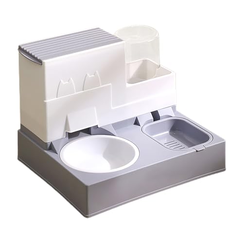 Futterspender für Haustiere mit Schwerkraft, automatischer Futterspender für Katzen 2 in 1 mit großer Kapazität, waschbarer Wasserspender für Haustierfutter, Futternapf von maxal