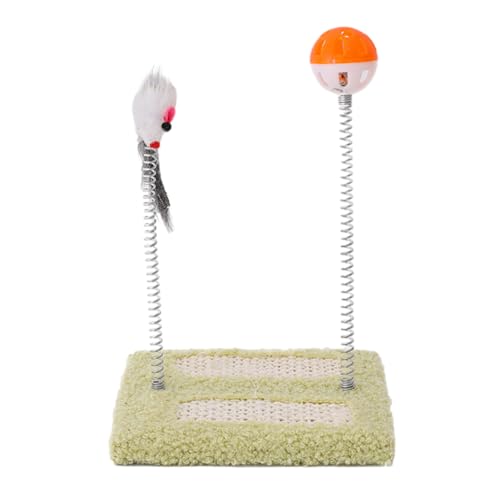 Katzenkratzfederspielzeug, Krallenschleifendes Katzenkratzbrett, Haustierkratzer mit Federmaus Plüsch, bequemes Karton-Kratzspielzeug, interaktives Katzenkratzpad für Kätzchen, Katze, Indoor-Spielen Katzenkratzfederspielzeug, Krallenschleifendes Katzenkratzbrett, Haustierkratzer mit Federmaus Plüsch, bequemes Karton-Kratzspielzeug, interaktives Katzenkratzpad für Kätzchen, Katze, Indoor-Spielen von maxal