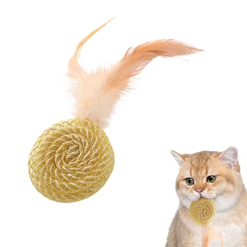 maxal Katzenball-Spielzeug, weiches Katzenspielzeug, interaktives Katzenfederspielzeug, Katzenfederball, Katzenspielzeug zum Spielen, Jagen, für drinnen und draußen, Jagen maxal Katzenball-Spielzeug, weiches Katzenspielzeug, interaktives Katzenfederspielzeug, Katzenfederball, Katzenspielzeug zum Spielen, Jagen, für drinnen und draußen, Jagen von maxal