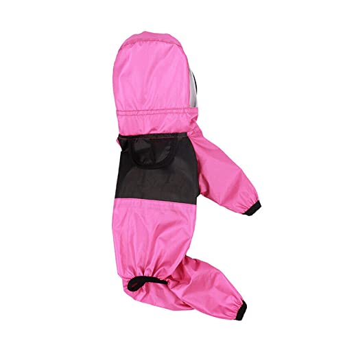 Hunde Regenmantel Wasserdicht Hundejacke Hundemäntel mit Kapuze Haustier Regenmantel Jacke Regenmantel Jacke (Rose, XL) von maxant