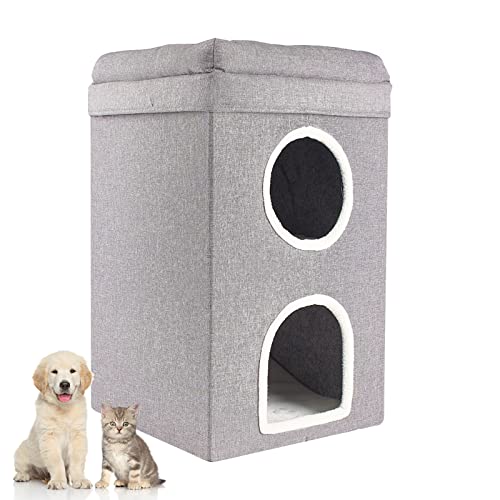Katzen-Kuschel-Würfel-Lgloo-Bett, Maxant warmes Höhle, Katzen-Sofa, Bett, faltbar, für Katzen, Hunde, weiches Sofa, Höhle, Bett für Innenbereich, Katzen, kleine Hunde, Welpen, Haustiere Katzen-Kuschel-Würfel-Lgloo-Bett, Maxant warmes Höhle, Katzen-Sofa, Bett, faltbar, für Katzen, Hunde, weiches Sofa, Höhle, Bett für Innenbereich, Katzen, kleine Hunde, Welpen, Haustiere von maxant