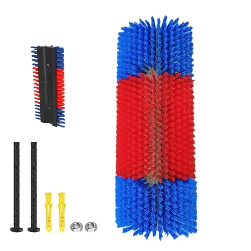 Pferde-Kratzbürste, Universal-Kratzstange mit Montagezubehör für Nutztiere, lindert Juckreiz und Reinigungsmassage, langlebiger Kratzer, ideal für Rinder, Ponys, Ziegen, Schafe, Schweine (Rot + Blau) Pferde-Kratzbürste, Universal-Kratzstange mit Montagezubehör für Nutztiere, lindert Juckreiz und Reinigungsmassage, langlebiger Kratzer, ideal für Rinder, Ponys, Ziegen, Schafe, Schweine (Rot + Blau) von maxant