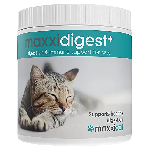 maxxipaws maxxidigest+ Probiotische & präbiotische Pulverergänzung - Verdauungs- und Immununterstützung für Katzen, 90g von maxxipaws