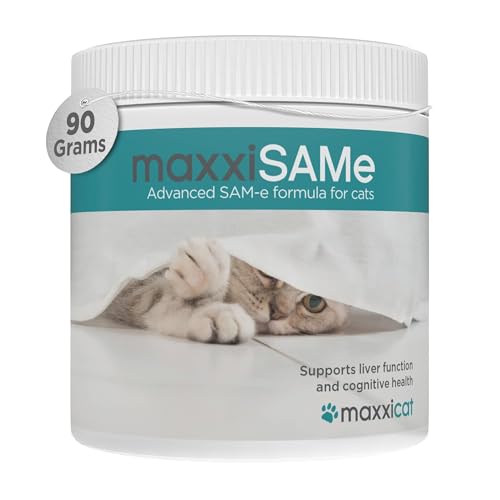 maxxipaws maxxiSAMe Fortschrittliches SAM-e Pulver zur Unterstützung von Leber, Gehirn und Gelenken für Katzen, 90g maxxipaws maxxiSAMe Fortschrittliches SAM-e Pulver zur Unterstützung von Leber, Gehirn und Gelenken für Katzen, 90g von maxxipaws
