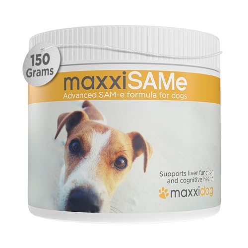 maxxipaws - maxxiSAMe SAM-e Ergänzungsfutter für Hunde -Unterstützung der Leberfunktion & Kognitiver Dysfunktion bei älteren Tieren - Pulver 150 g von maxxipaws