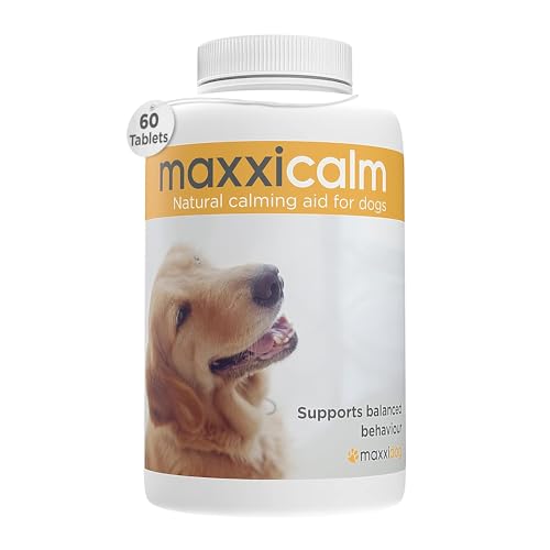 maxxipaws maxxicalm Natürliches Beruhigungsmittel für Hunde - 60 Tabletten ohne Müdigkeitseffekt von maxxipaws