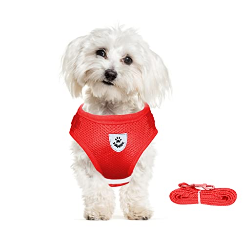 meioro Hundegeschirr mit Leine-Reflektierend Weich Gepolstert Hunde Geschirr-Atmungsaktiv Verstellbare Brustgeschirr für Kleine Mittelgroße Welpen Katzen-Schwarz Weste (Rot, XL-Brust:47-52cm) meioro Hundegeschirr mit Leine-Reflektierend Weich Gepolstert Hunde Geschirr-Atmungsaktiv Verstellbare Brustgeschirr für Kleine Mittelgroße Welpen Katzen-Schwarz Weste (Rot, XL-Brust:47-52cm) von meioro