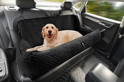Autositz, Autobett, Haustier-Rücksitzerhöhung für große Hunde unter 45 kg, abnehmbar, waschbar, mit Sicherheitsgurten/Aufbewahrungstasche, Schwarz Autositz, Autobett, Haustier-Rücksitzerhöhung für große Hunde unter 45 kg, abnehmbar, waschbar, mit Sicherheitsgurten/Aufbewahrungstasche, Schwarz von melafa365