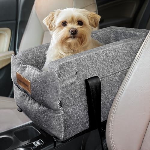 Hundeautositz für kleine Hunde, interaktiver Hundekonsolen-Autositz mit Sicherheitsgurten für die meisten Autos, interaktiver Deluxe-Haustiersitz, geeignet für kleine Haustiere bis zu 4,5 kg (Grau) Hundeautositz für kleine Hunde, interaktiver Hundekonsolen-Autositz mit Sicherheitsgurten für die meisten Autos, interaktiver Deluxe-Haustiersitz, geeignet für kleine Haustiere bis zu 4,5 kg (Grau) von melafa365