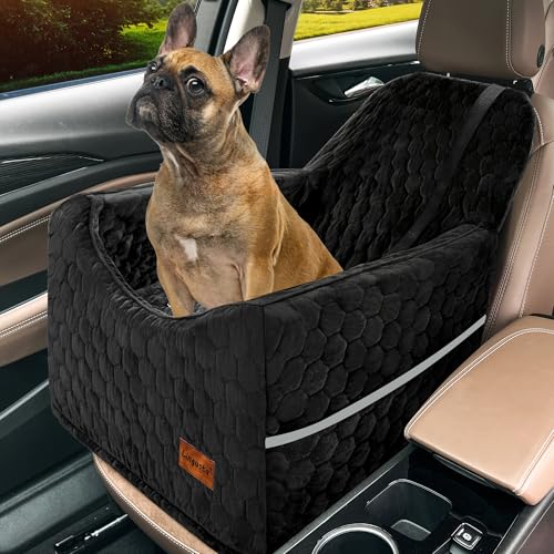 Hunde-Autositz für kleine/mittelgroße Hunde, Memory-Schaum-Hundeerhöhung, Reisesicherheit mit waschbarem, abnehmbarem Bezug, Aufbewahrungstaschen für Hunde bis zu 15,9 kg (schwarz) Hunde-Autositz für kleine/mittelgroße Hunde, Memory-Schaum-Hundeerhöhung, Reisesicherheit mit waschbarem, abnehmbarem Bezug, Aufbewahrungstaschen für Hunde bis zu 15,9 kg (schwarz) von melafa365