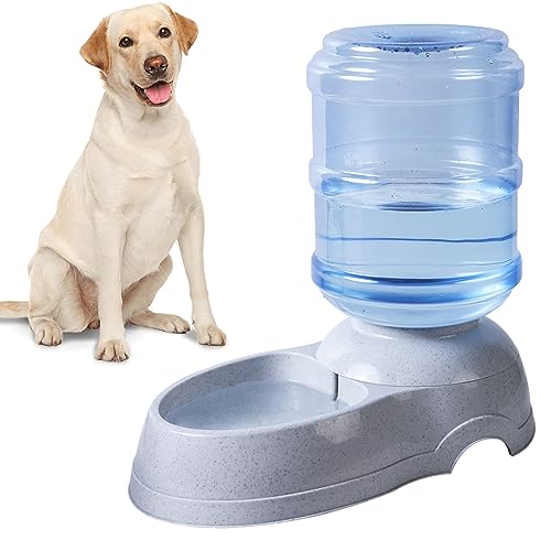 Meleg Otthon Automatischer Wasserspender für Haustiere, 11 l, Wasserspender für Hunde, automatischer Schwerkraft-Wasser-Trinkbrunnen, Flaschenhalter, Schalenständer, 11 l von meleg otthon