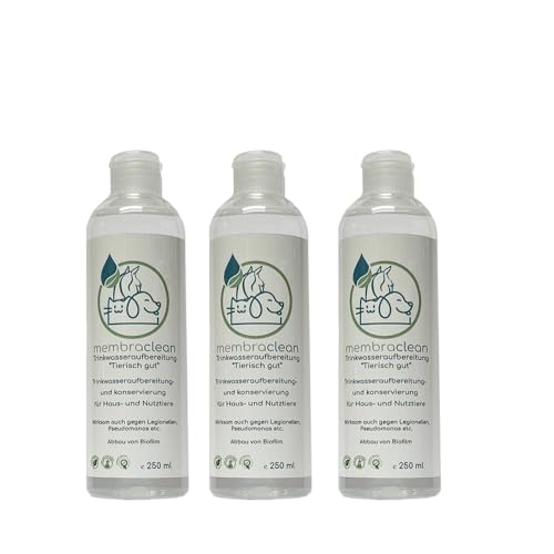 3 x membraclean Trinkwasseraufbereitung Tierisch gut 250 ml, Nutz- & Haustier von membraclean