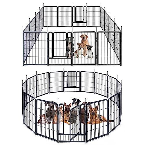 mestyl Hunde-Laufstall, 101,6 cm Höhe, 16 Paneele, Outdoor-Haustier-Spielgehege, große Hundeübungslaufstall für große/mittel/kleine Hunde, faltbarer Welpengehege für drinnen, Camping, Wohnmobil, mestyl Hunde-Laufstall, 101,6 cm Höhe, 16 Paneele, Outdoor-Haustier-Spielgehege, große Hundeübungslaufstall für große/mittel/kleine Hunde, faltbarer Welpengehege für drinnen, Camping, Wohnmobil, von mestyl