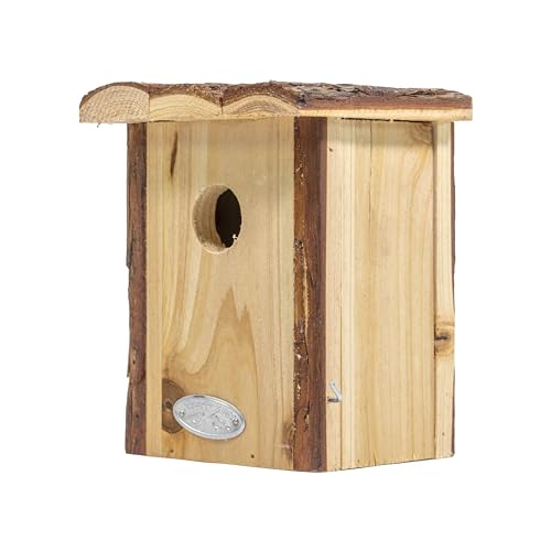 mgc24 Vogelhaus für Zaunkönig - Wildvogel Nistkasten zum Aufhängen für Garten und Balkon, aus Holz wetterfest, Naturoptik mit Rindendach, 13,4 x 12,5 x 17 cm mgc24 Vogelhaus für Zaunkönig - Wildvogel Nistkasten zum Aufhängen für Garten und Balkon, aus Holz wetterfest, Naturoptik mit Rindendach, 13,4 x 12,5 x 17 cm von mgc24