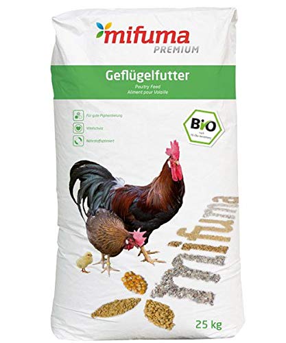 mifuma Premium Bio Legekorn 25 kg Hühnerfutter GeflügelfutterWachtelfutter Entenfutter Putenfutter von mifuma