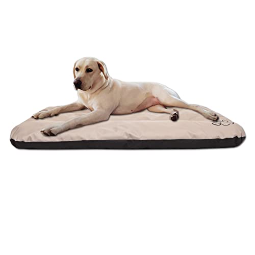 millybo ECO Hundematratze, Hundebett für Kleine, Mittlere, Große Hunde - wetterfestes Hundekissen, kuscheliges Schaum Tierbett, Outdoor & Robustes Hundematte - 90x60x8 cm Beige von millybo