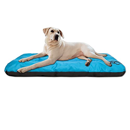 millybo ECO Hundematratze, Hundebett für Kleine, Mittlere, Große Hunde - wetterfestes Hundekissen, kuscheliges Schaum Tierbett, Outdoor & Robustes Hundematte - 90x60x8 cm Blau von millybo