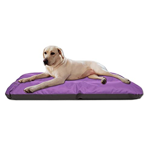 millybo ECO Hundematratze, Hundebett für Kleine, Mittlere, Große Hunde - wetterfestes Hundekissen, kuscheliges Schaum Tierbett, Outdoor & Robustes Hundematte - 90x60x8 cm Lila von millybo