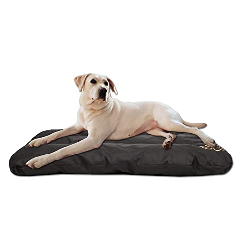 millybo ECO Hundematratze, Hundebett für Kleine, Mittlere, Große Hunde - wetterfestes Hundekissen, kuscheliges Schaum Tierbett, Outdoor & Robustes Hundematte - 90x60x8 cm Schwarz von millybo