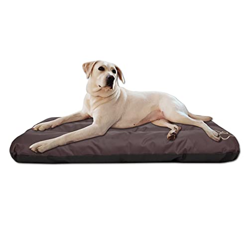 millybo ECO Hundematratze, Hundebett für Kleine, Mittlere, Große Hunde - wetterfestes Hundekissen, kuscheliges Schaum Tierbett, Outdoor & Robustes Hundematte - 100x70x8 cm Braun von millybo