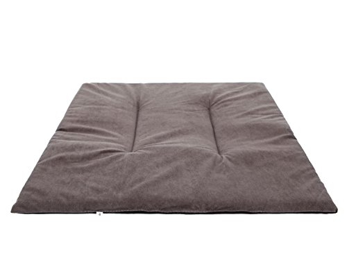 millybo Hundematratze, Hundebett für Kleine, Mittlere, Große Hunde - wasserdichtes Kissen für Hundezwinger, kuscheliges ‎Schaum Tierbett, Outdoor & Robustes Hundematte - 78x68x2cm Grau Velour von millybo