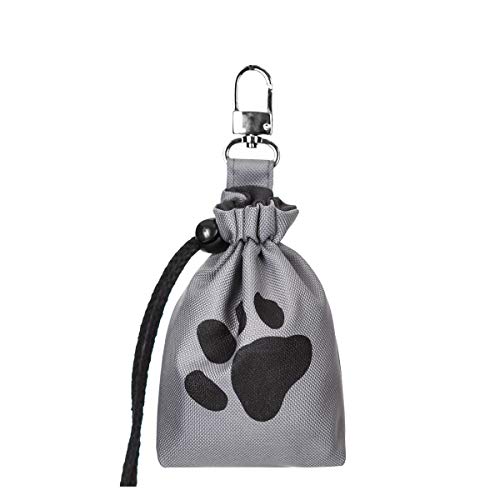 millybo Leckerlitasche Futterbeutel Futtertasche für Hunde Leckerlies Leckerlibeutel Snack Bag Tasche fürs Training (hellgrau) von millybo