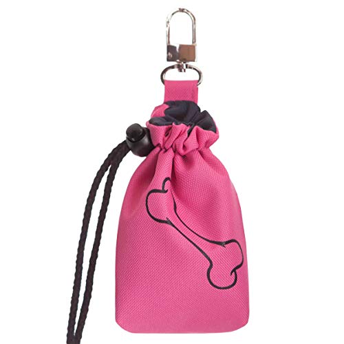 millybo Leckerlitasche Futterbeutel Futtertasche für Hunde Leckerlies Leckerlibeutel Snack Bag Tasche fürs Training (rosa) von millybo
