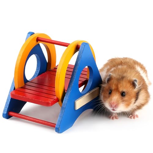 Hamster Anreicherung Spielzeug - Natürliches Holz Meerschweinchen Schaukel Spielzeug Käfig Zubehör für Syrische & Zwergrennmäuse Ratte Chinchilla Hamster Anreicherung Spielzeug - Natürliches Holz Meerschweinchen Schaukel Spielzeug Käfig Zubehör für Syrische & Zwergrennmäuse Ratte Chinchilla von mini&moe