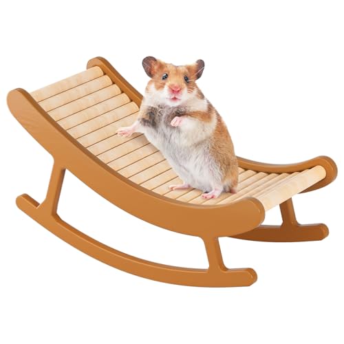 Hamster Kletterspielzeug - Holzleiter für Hmaster Bridge Meerschweinchen Anreicherung Spielzeug Interaktives Hamsterkäfig Zubehör für Chinchilla, Ratte, Rennmäuse, Mäuse und Kleintiere von mini&moe