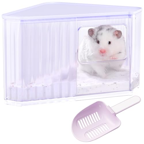 Hamster-Sandbad-Behälter – Kleintier-Badezimmer, Duschraum, großer Platz, Eckgrabbox mit Reinigungsschaufel, Hamsterkäfig-Zubehör, Chinchilla-Staubbadhaus für Meerschweinchen, Igel, Rennmäuse Hamster-Sandbad-Behälter – Kleintier-Badezimmer, Duschraum, großer Platz, Eckgrabbox mit Reinigungsschaufel, Hamsterkäfig-Zubehör, Chinchilla-Staubbadhaus für Meerschweinchen, Igel, Rennmäuse von mini&moe