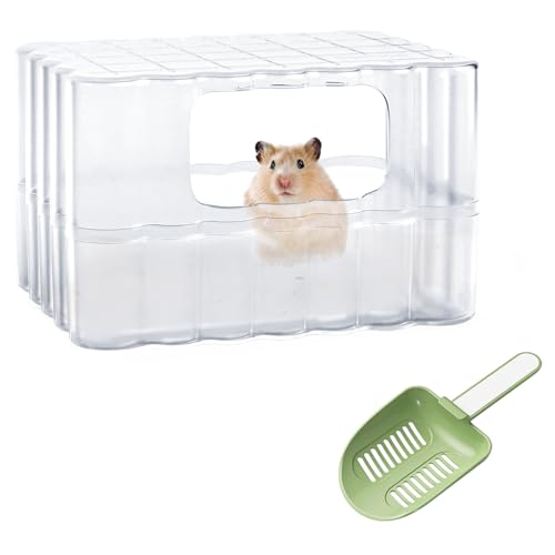Hamster-Sandbad-Behälter – Kleintier-Badezimmer Duschraum & Eckgrabbox Toilette mit Reinigungsschaufel Hamsterkäfig Zubehör Chinchilla Staubbad Haus für Meerschweinchen, Igel, Eichhörnchen Hamster-Sandbad-Behälter – Kleintier-Badezimmer Duschraum & Eckgrabbox Toilette mit Reinigungsschaufel Hamsterkäfig Zubehör Chinchilla Staubbad Haus für Meerschweinchen, Igel, Eichhörnchen von mini&moe