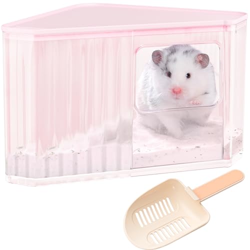 Hamster-Sandbad-Behälter – Kleintier-Badezimmer Duschraum & Eckgrabbox Toilette mit Reinigungsschaufel Hamsterkäfig Zubehör Chinchilla Staubbad Haus für Meerschweinchen, Igel, Rennmaus Hamster-Sandbad-Behälter – Kleintier-Badezimmer Duschraum & Eckgrabbox Toilette mit Reinigungsschaufel Hamsterkäfig Zubehör Chinchilla Staubbad Haus für Meerschweinchen, Igel, Rennmaus von mini&moe