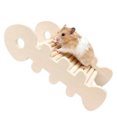 Hamsterbrücke – Kletterspielzeug aus Holz, Zubehör und Dekoration, Kleintierleiter für Ratten, Mäuse, Rennmäuse von mini&moe