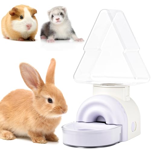 Kaninchen Wasserflasche – 499.0 g Meerschweinchen-Wasserflasche kein Tropfen für Käfig, automatische Schwerkraft, leiser hängender Hasen-Wasserspender mit schwimmender Schüssel für Hamster, Rennmäuse Kaninchen Wasserflasche – 499.0 g Meerschweinchen-Wasserflasche kein Tropfen für Käfig, automatische Schwerkraft, leiser hängender Hasen-Wasserspender mit schwimmender Schüssel für Hamster, Rennmäuse von mini&moe