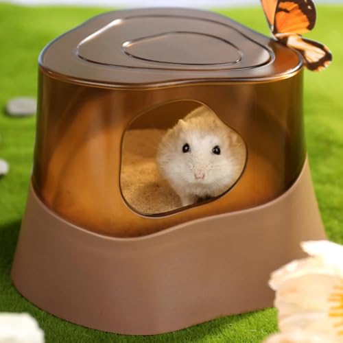 Sandbadebox für Kleintiere: Hamster-Badezimmer mit Baumstumpf-Form – Kleiner Haustier-Graben Sandbehälter für Hamster, Mäuse, Lemming-Rennmäuse, Braun Sandbadebox für Kleintiere: Hamster-Badezimmer mit Baumstumpf-Form – Kleiner Haustier-Graben Sandbehälter für Hamster, Mäuse, Lemming-Rennmäuse, Braun von mini&moe