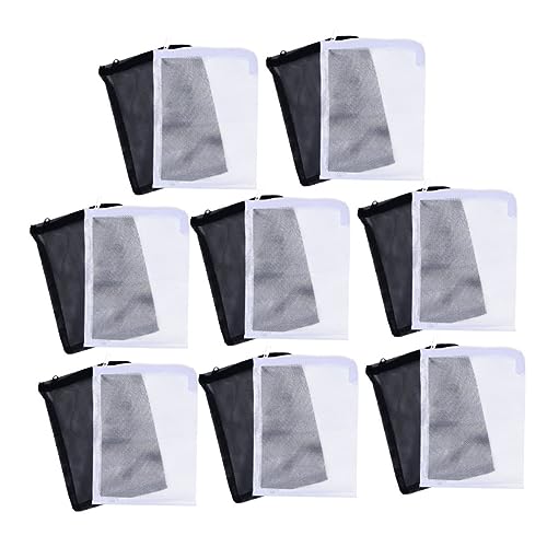 16PCS Aquarium Zipper Filter Bag mesh bags aquarium media bags Mesh Filter Bag fish filter aquarium filter bags whisper net bag polyester fish tank Small mesh bag von minkissy