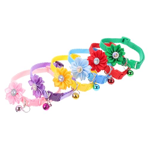 24 Stück Haustier-Blumenhalsband, Haustierhalsdekoration, Mädchen-Halskette, Bequeme, Katzenhalsbänder, dekoratives Katzenhalsband, Hundehalsband, Kätzchenhalsband, Katze, von minkissy
