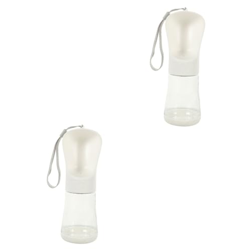2st Trinkbrunnen Für Haustiere Wasserflasche Geschirr Plastik Weiß Reisen Draussen von minkissy