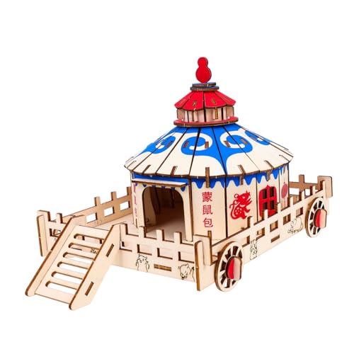 Gemütliches Holzhaus für Hamster Versteck Hütte Treppe für Meerschweinchen Ratten Versteck Gemütliches Holzhaus für Hamster Versteck Hütte Treppe für Meerschweinchen Ratten Versteck von minkissy