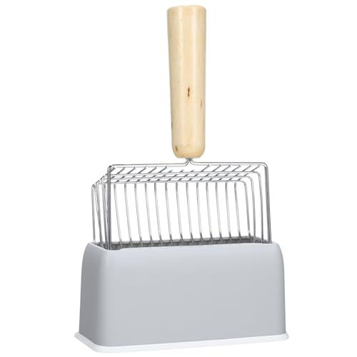minkissy 1 Satz Abfallschaufel aus Metall Kätzchenstreuschaufel Storage Shelves abstellständer Haustiere Katzenstreu Abfallschaufel mit Halter für Haustierstreu die Mülleimer von minkissy