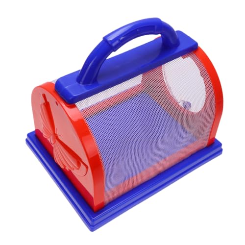 minkissy 1 Satz Insekten Sammelset für Bunter Tragbarer Käfig mit Netz Lupe und Pinzette für Outdoor für Jungen und Mädchen Rot Blau minkissy 1 Satz Insekten Sammelset für Bunter Tragbarer Käfig mit Netz Lupe und Pinzette für Outdoor für Jungen und Mädchen Rot Blau von minkissy