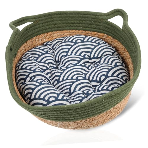 minkissy 1 Satz Katzennest Katzenbett Klein Katzenkörbchen Aus Weidengeflecht Haustier Schlafhaus Kätzchenbett Katzenkorbbett Gewebtes Katzenbett Katzenschlafbett Baumwolle Strohnest Rattan minkissy 1 Satz Katzennest Katzenbett Klein Katzenkörbchen Aus Weidengeflecht Haustier Schlafhaus Kätzchenbett Katzenkorbbett Gewebtes Katzenbett Katzenschlafbett Baumwolle Strohnest Rattan von minkissy